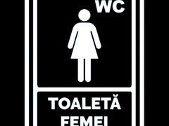 Indicator negru toaleta pentru femei
